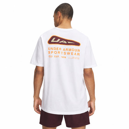 Under Armour UA M 60/40S LC Scorpio SS 6013606-100 2000001078051 – T-Shirt Uomo Bianca in Cotone a Manica Corta per Sport, Allenamento e Tempo Libero, Abbigliamento Sportivo