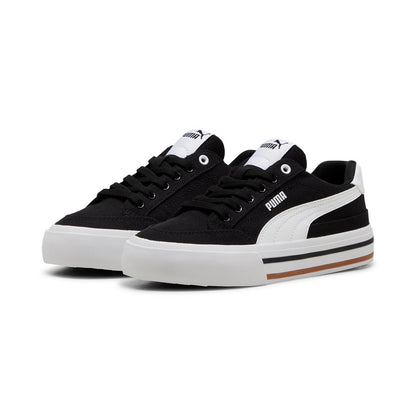 PUMA COURT CLASSIC VULC FS JR BLACK-WHITE 396558-03