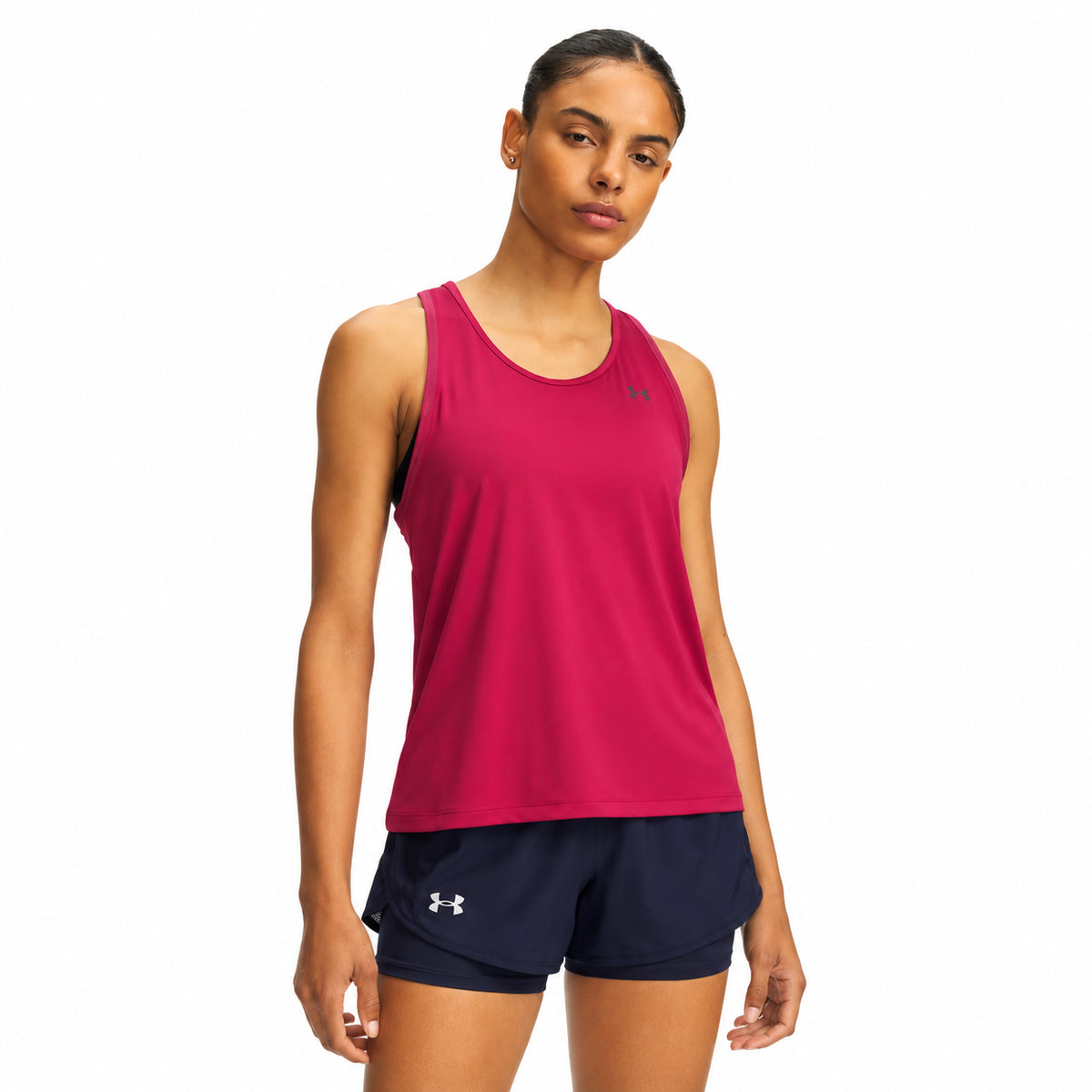 Under Armour Tech Knockout Tank – Canotta sportiva donna bordeaux (Claret) in poliestere – 1389851-622