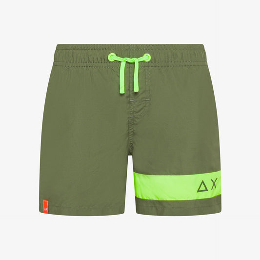 Sun68 BOY'S SWIM PANT STRIPE FLUO ON LEG H36307-19