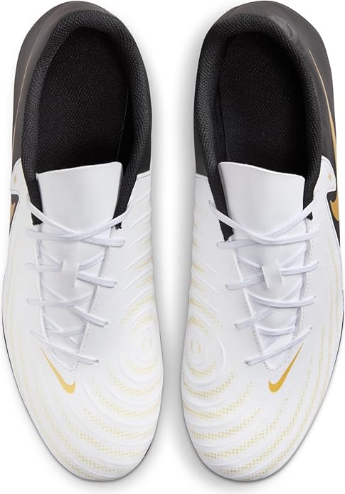 NIKE PHANTOM GX II CLUB FG/MG WHITE/BLACK-MTLC GOLD COIN FJ2557-100