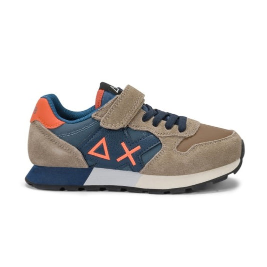 Sun68 Jaki Bicolor Z46322K-77 – Marrone/Blu | Scarpe sportive bambino dal design bicolore, sneakers casual per completare outfit dinamici ogni giorno