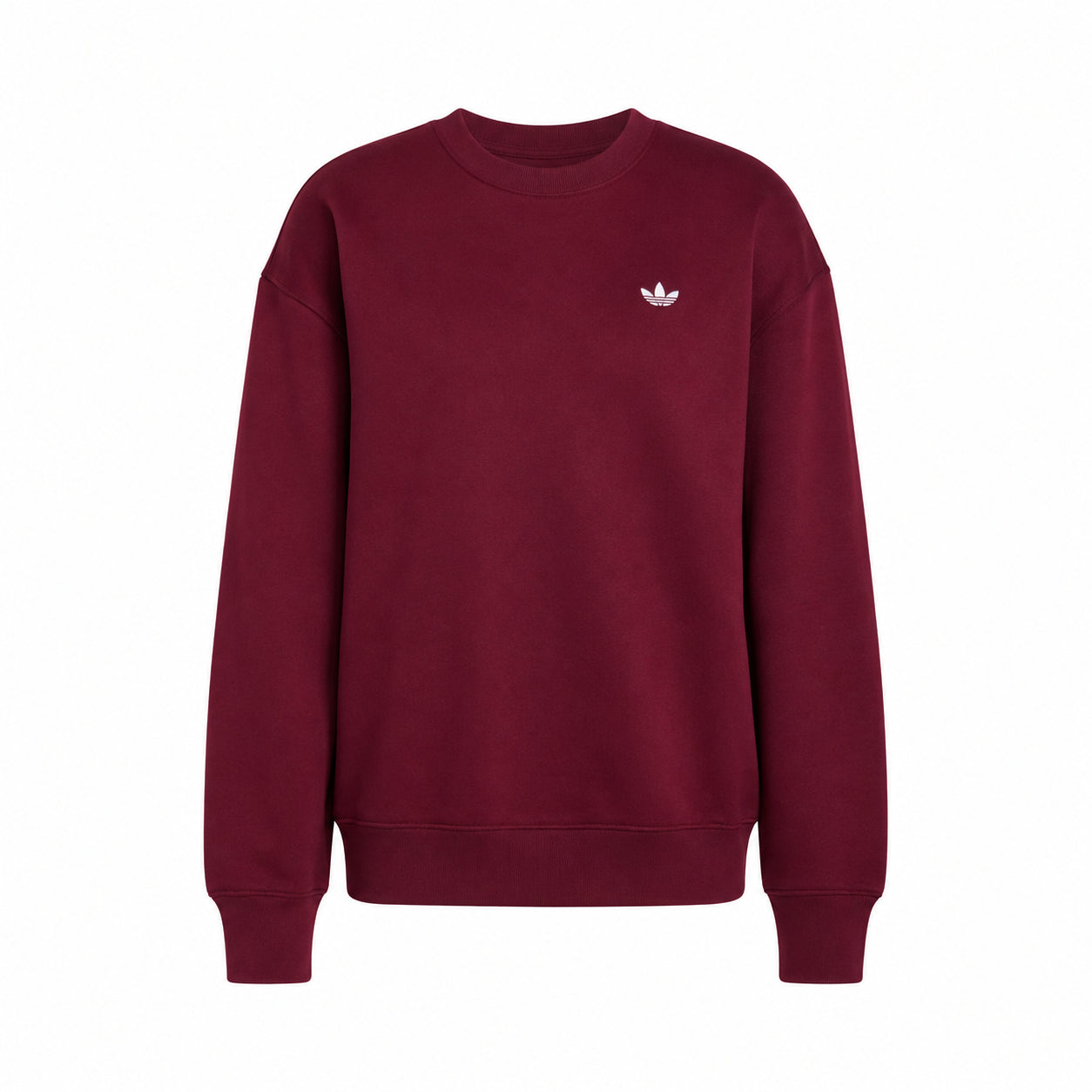Adidas Essentials Fleece Crewneck – Felpa Donna Granata