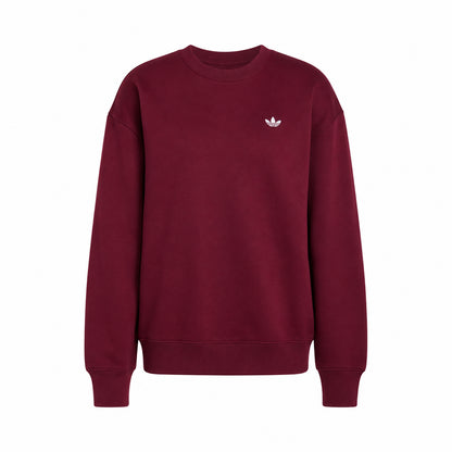 Adidas Essentials Fleece Crewneck – Felpa Donna Granata