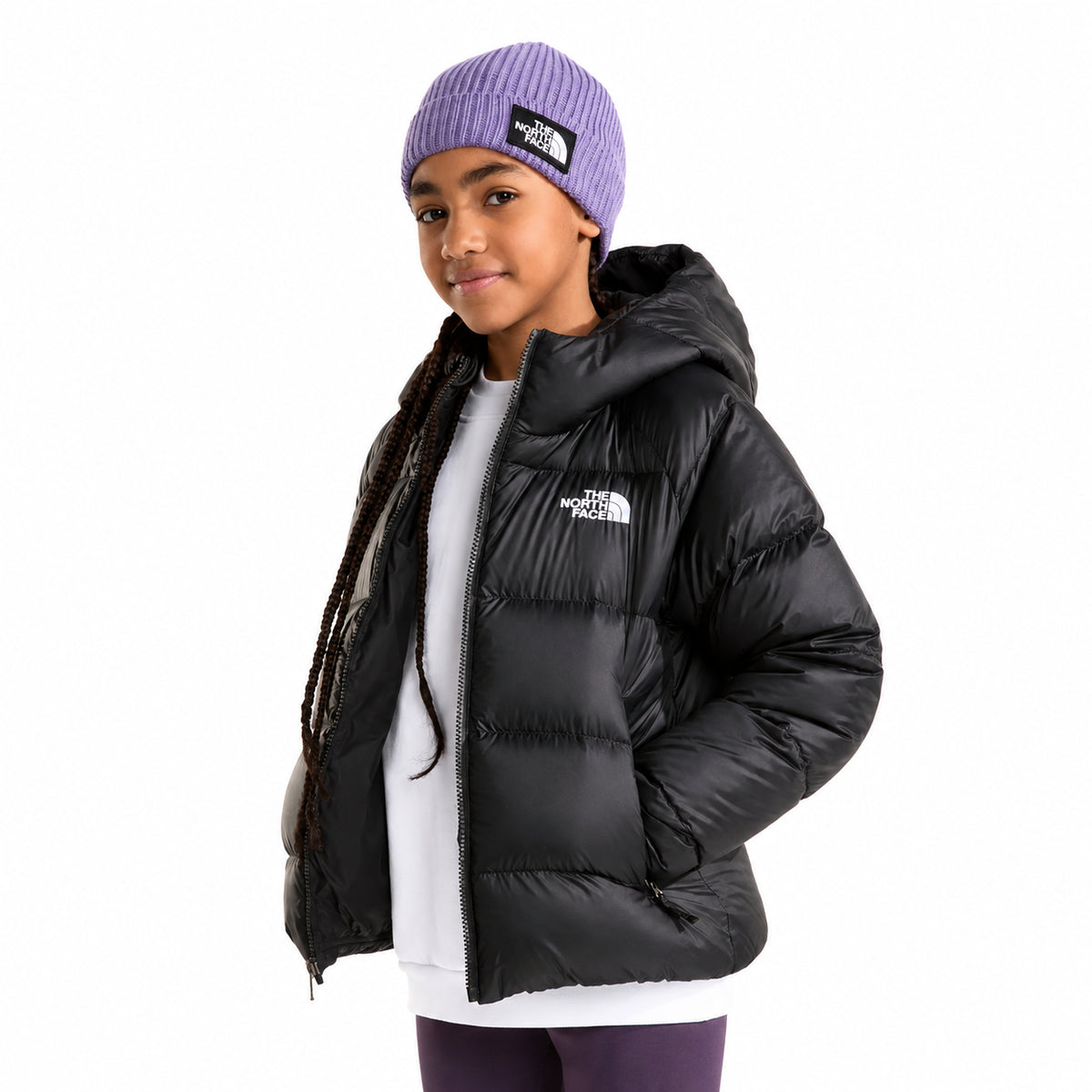 The North Face Girls Hydrenalite Down Piumino con Cappuccio Ragazza Piuma 600 Riciclata Idrorepellente Caldo Nero TNF Black S-XXL NF0A8H3WJK31