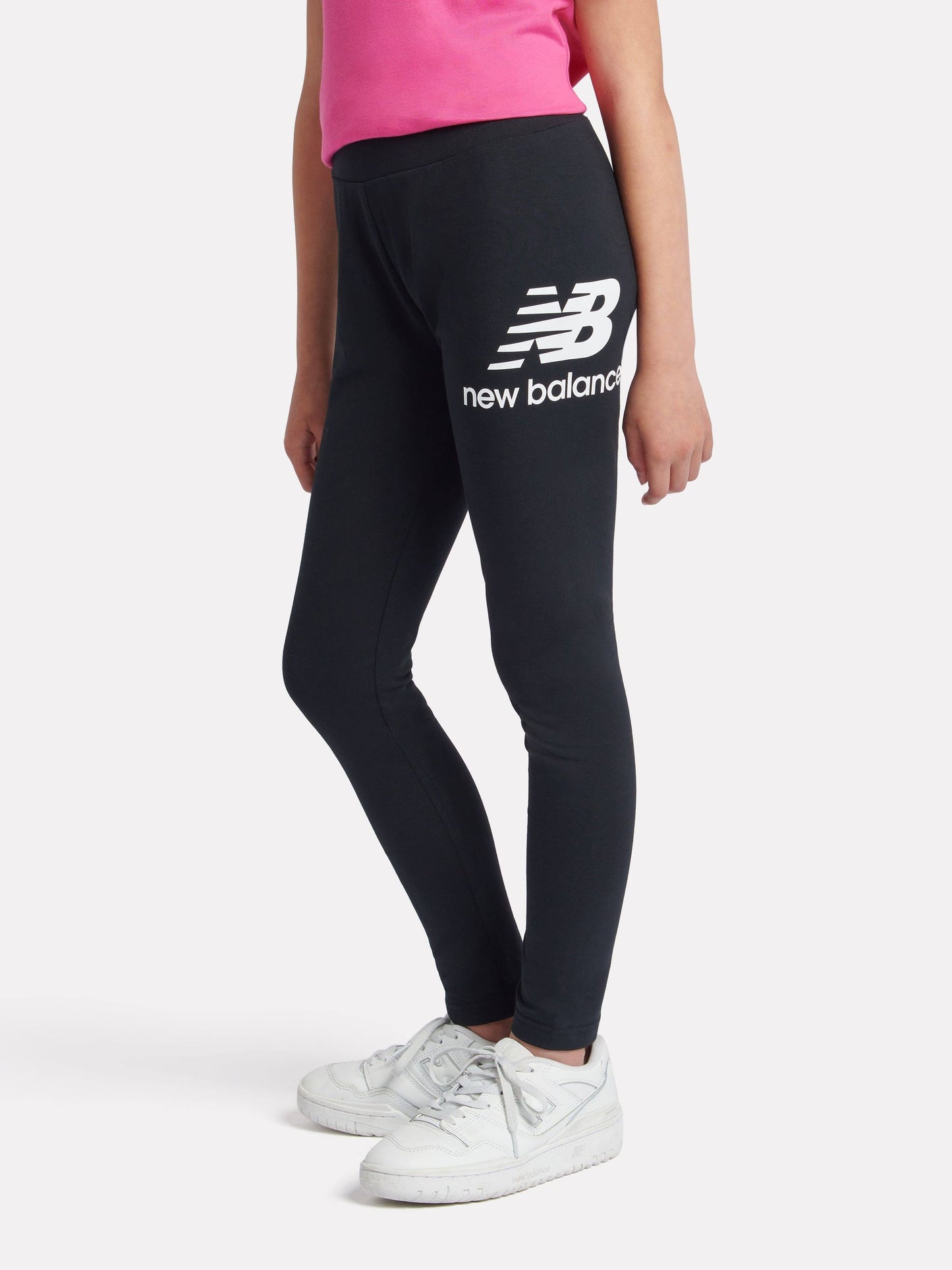 New Balance NB Stacked Logo Leggings LAKG0012-BK | Bambina | Nero