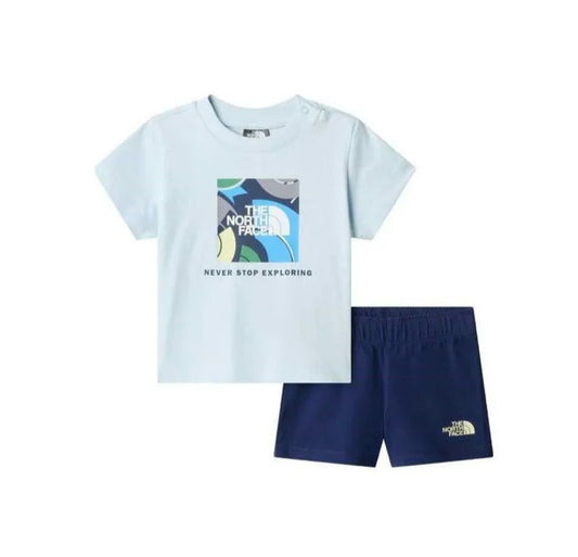 THE NORTH FACE BABY BOX NSE PLAY REG SHORT SET POLAR HAZE/SUMMIT NAVY NF0A8G1DMC81