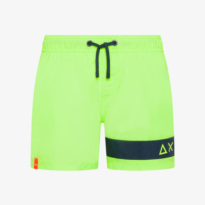 Sun68 BOY'S SWIM PANT STRIPE FLUO ON LEG H36307-63