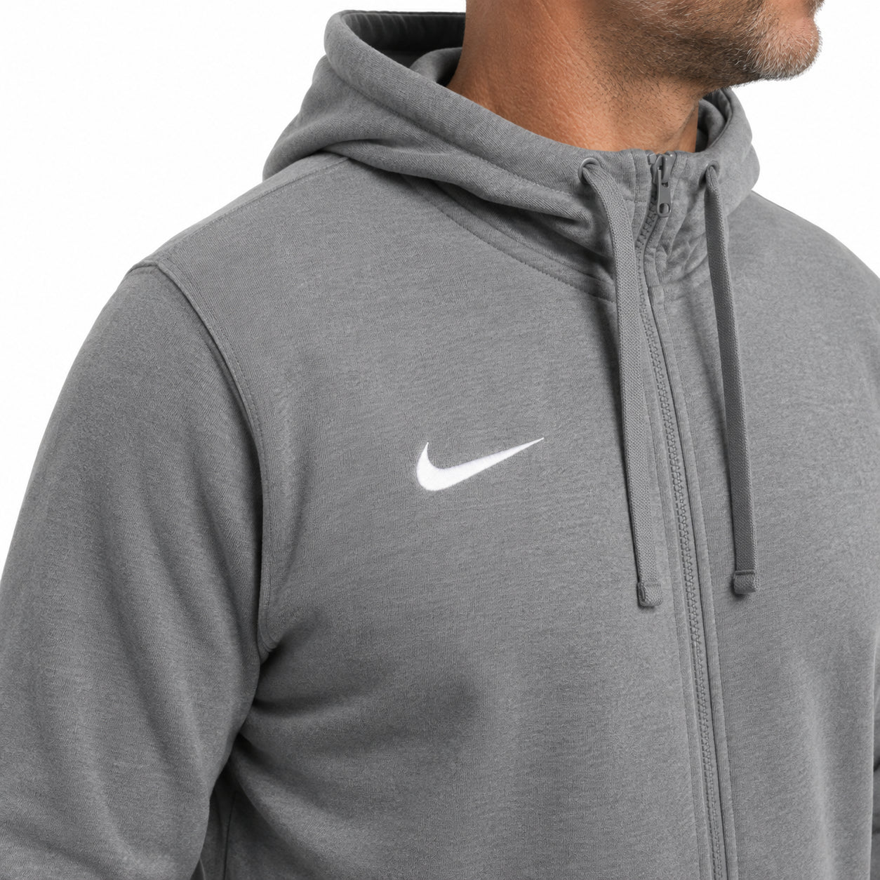 Nike Team Club Full Zip 0224NZ-063 | Felpa con Zip Unisex | Grigio