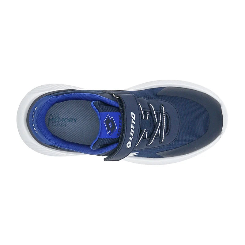 Lotto Run 95 AMF CL S – Scarpe running bambino blu (Dress Blue/Silver/Pacific Blue) in mesh – 224618-1IH