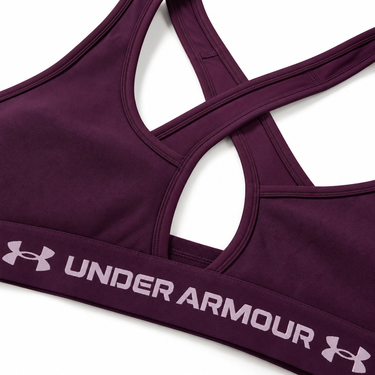 Under Armour Crossback Mid Bra – Reggiseno sportivo donna viola in tessuto tecnico traspirante – 1361034-526