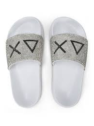 Sun68 GIRL'S SLIPPERS LOGO STRASS X35405-01