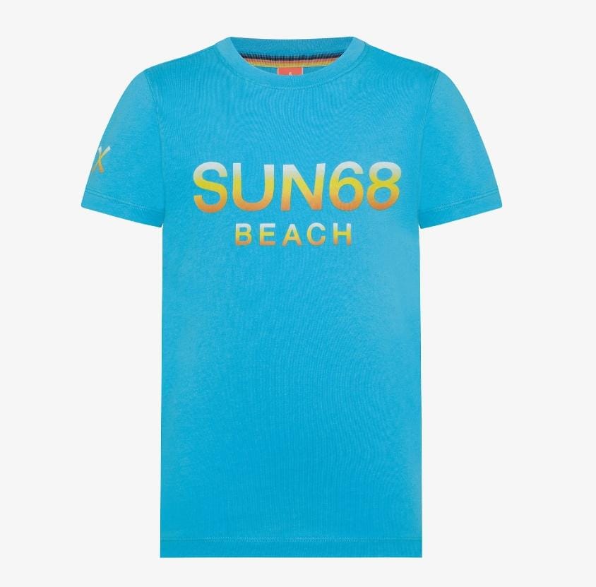 Sun68 BOY'S T-SHIRT SUN68 BEACH BIG LOGO S/S	TURCHESE T34341-13