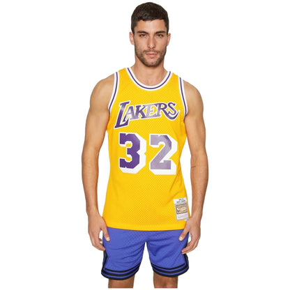 Mitchell & Ness NBA SWINGMAN HOME JERSEY LAKERS 1984 MAGIC JOHNSON SMJYGS18175-LALLTGD84EJH