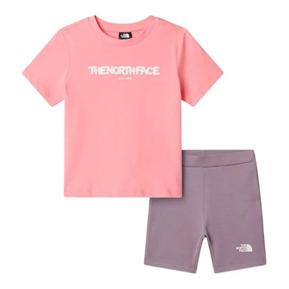 The North Face Kid Bubble Logo Legging Set Fucsia