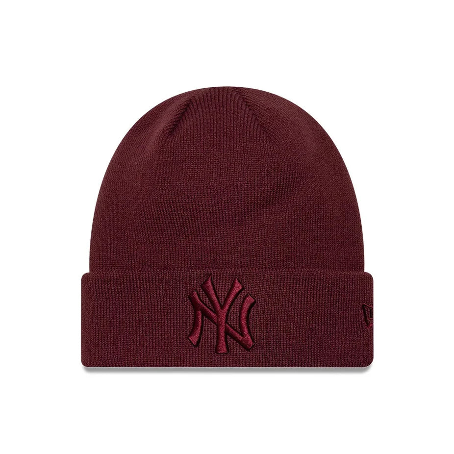 New Era League Essential Beanie Berretto Invernale Unisex in Acrilico Bordeaux Taglia Unica 60915759