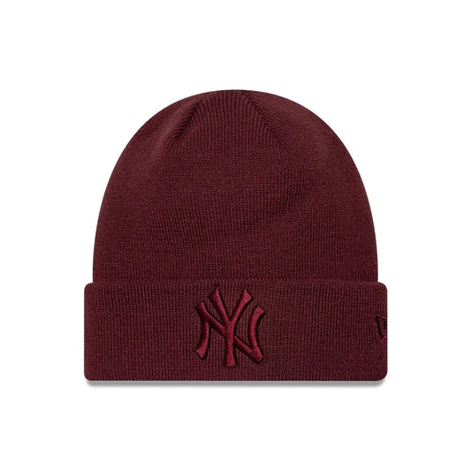 New Era League Essential Beanie Berretto Invernale Unisex in Acrilico Bordeaux Taglia Unica 60915759
