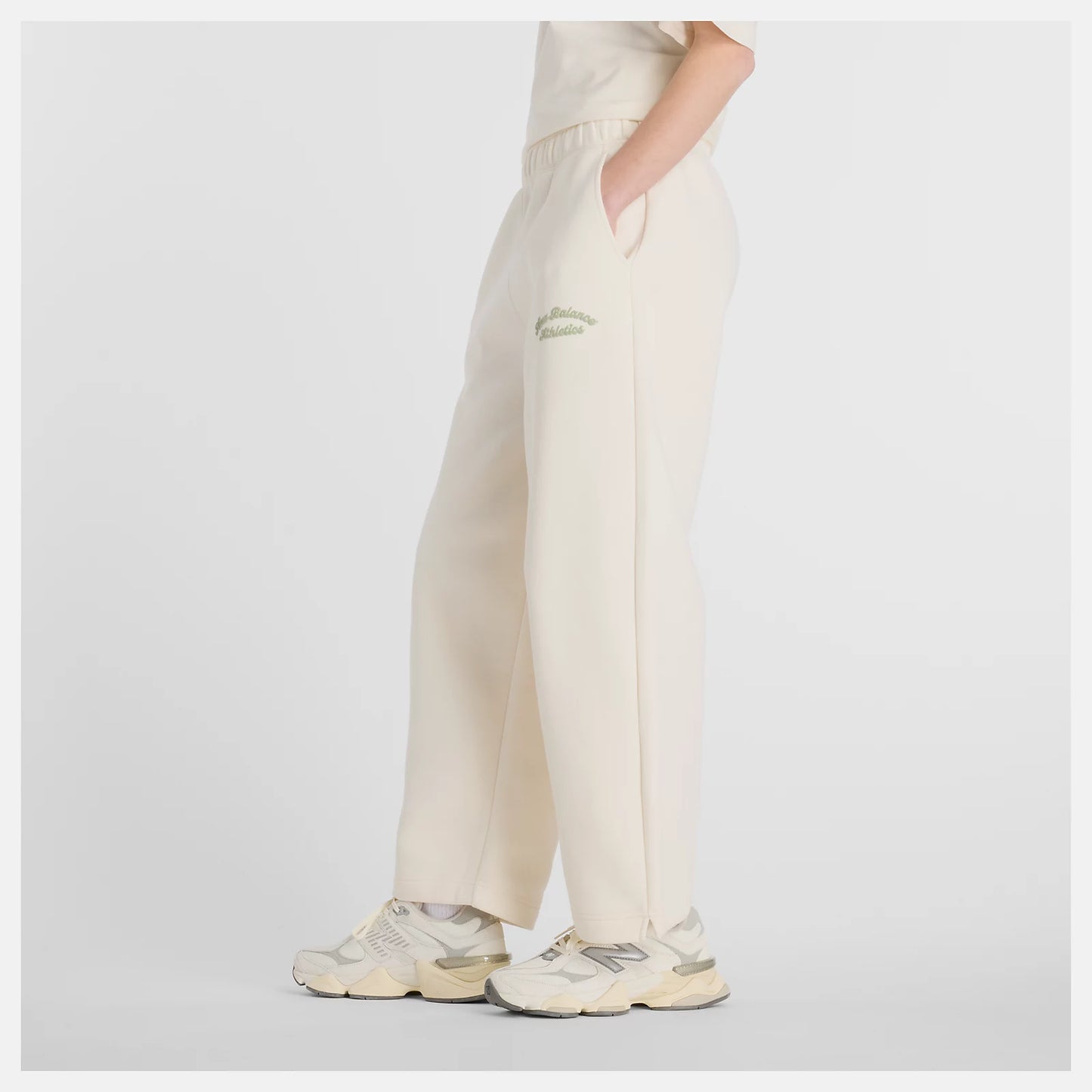 NEW BALANCE NEW LINEAR HERITAGE FLEECE BARREL LEG PANT - PERMAFROST WP53500PEF