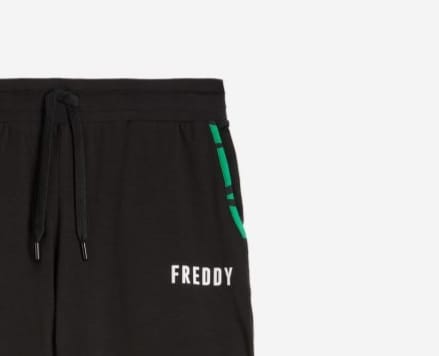 FREDDY PANTALONE LUNGO BLACK- ZEBRA BLACK ON GREEN S4WMVP4-NANI87