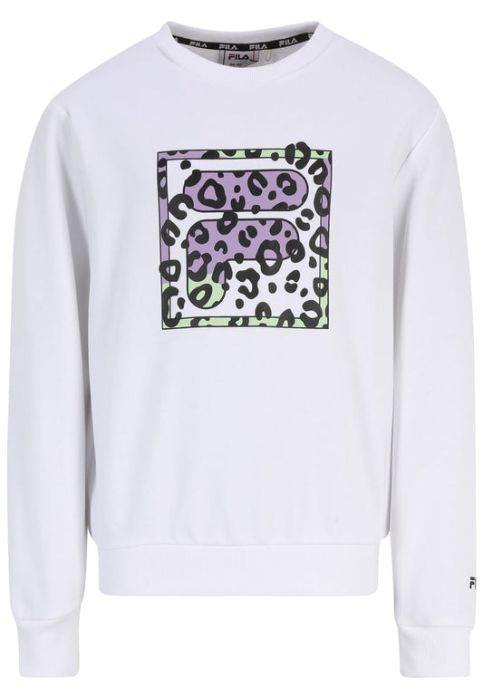FILA LANGENORLA GRAPHIC CREW SWEAT BRIGHT WHITE FAT0497-10001