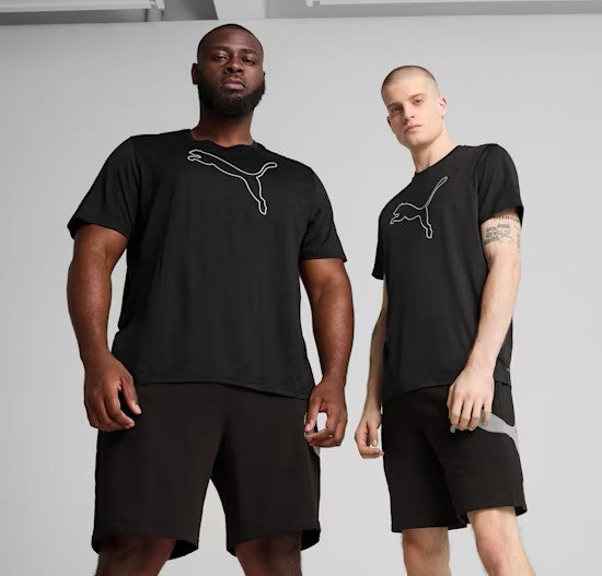 PUMA M TAD ESSENTIAL HEATHER CAT TEE (CF LARGE CAT) BLACK 525907-01