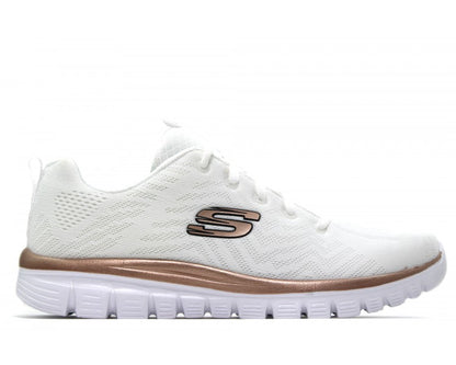 Skechers Graceful Get Connected Sneakers Donna Bianco Rose Gold