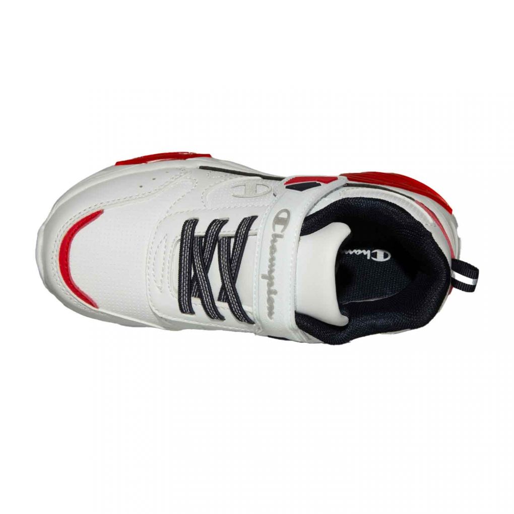 CHAMPION WAVE PU B PS LOW CUT SHOE WHT/NNY/RED S32818-WW005