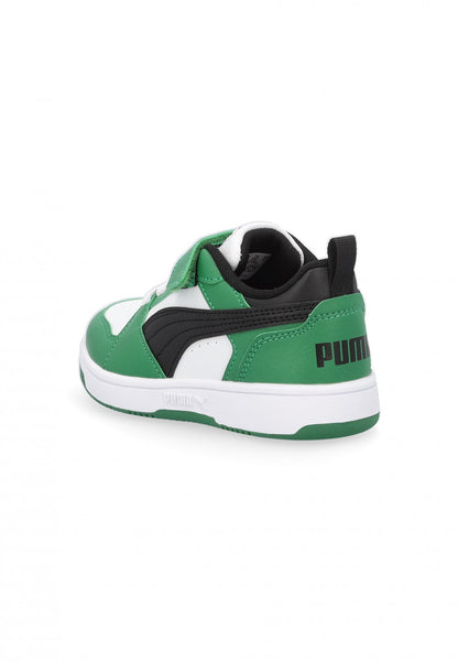 PUMA REBOUND V6 LO AC PS PUMA WHITE-PUMA BLACK-ARCHIVE GREEN 397419-05