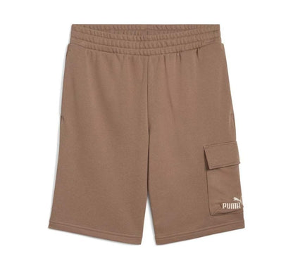 PUMA ESS NO. 1 LOGO CARGO SHORTS 10” TR BROWN 682662-93