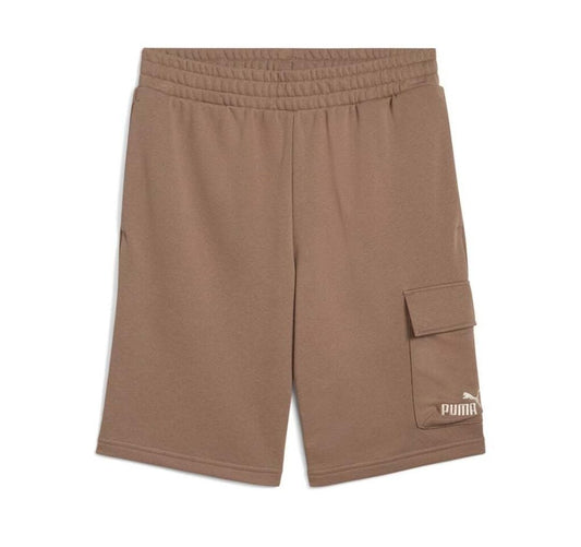 PUMA ESS NO. 1 LOGO CARGO SHORTS 10” TR BROWN 682662-93