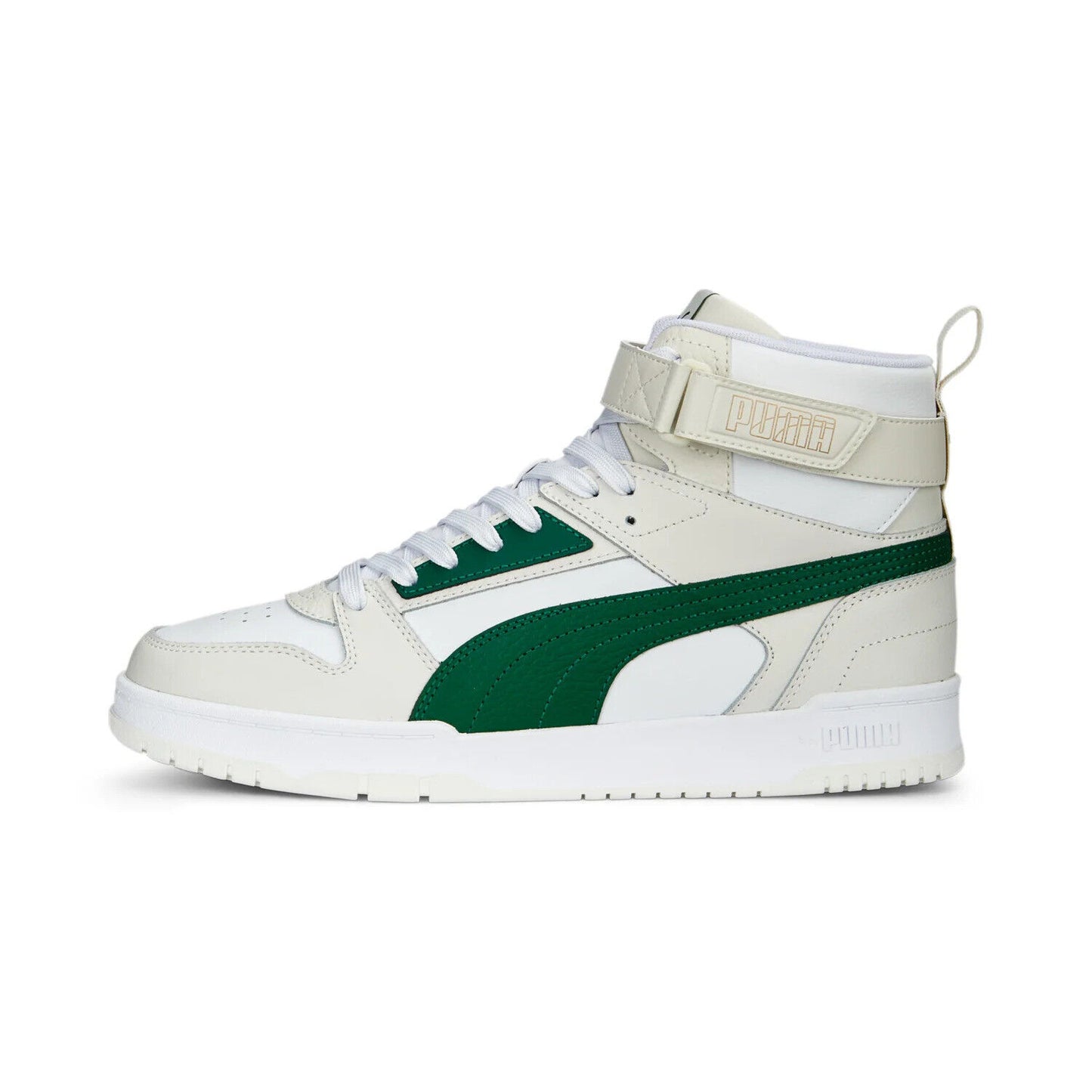 PUMA RBD Game PUMA White-Vine-Vapor Gray-PUMA Gold scarpe basket uomo bianco 385839-10