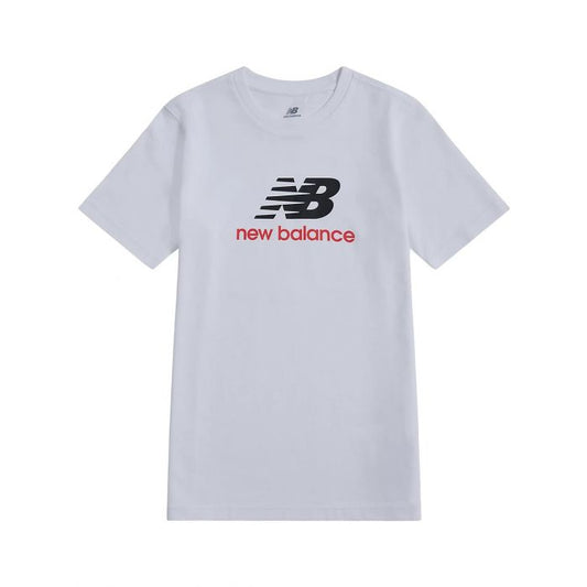 New Balance NB Stacked Logo Tee LAKB0297-BWE | Unisex Bambino | Bianco