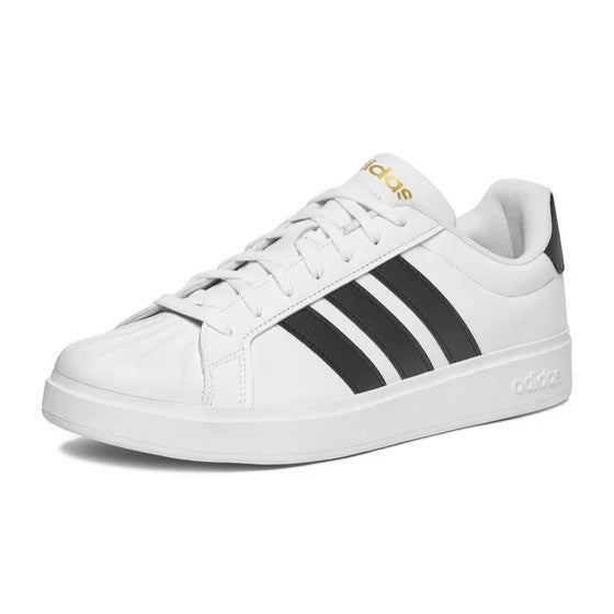 Adidas Streettalk JP8275 – Bianco/Nero, sneakers basse uomo in ecopelle, scarpe casual per tempo libero da abbinare a jeans, pantaloni e look sportivi