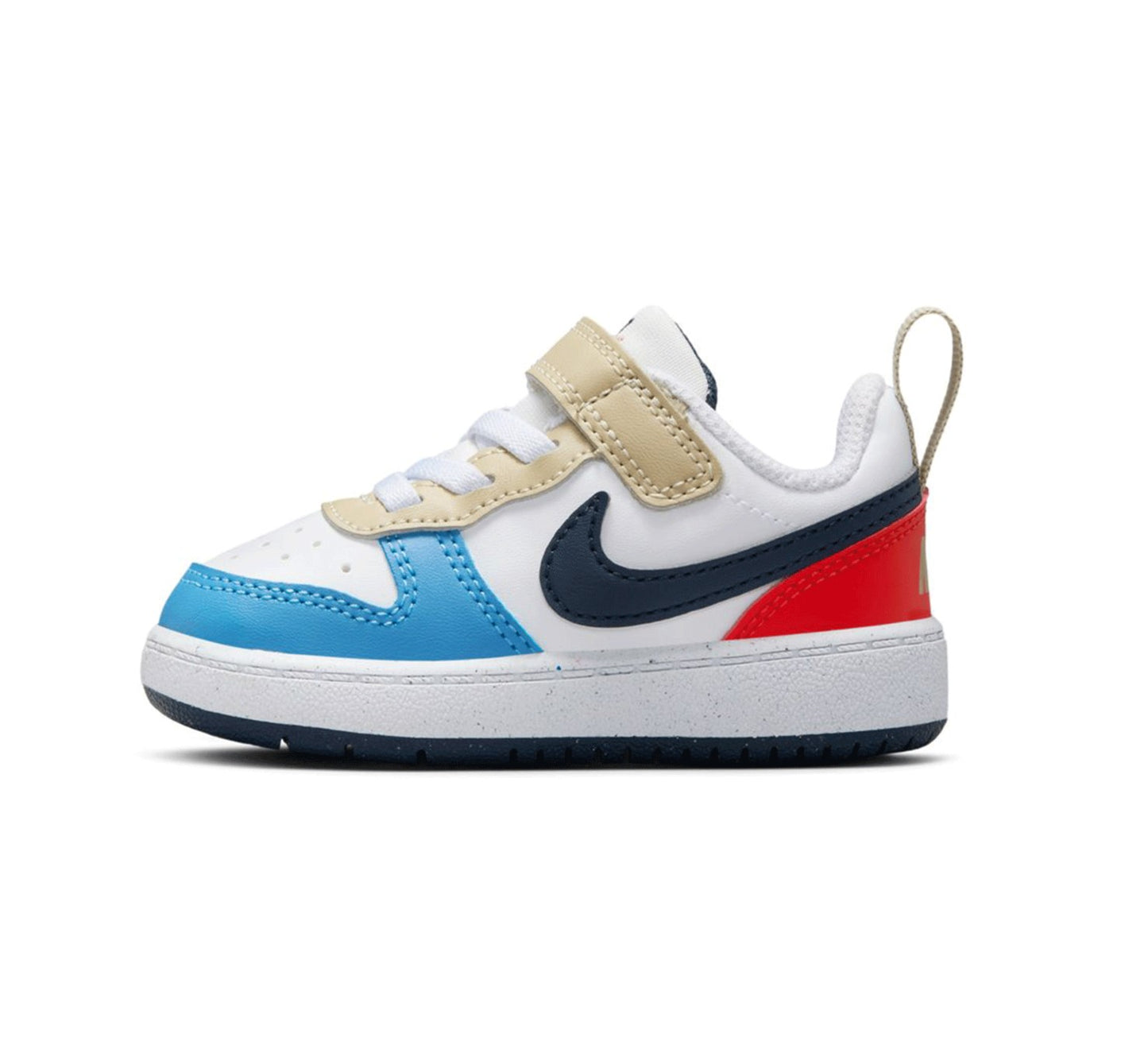 NIKE COURT BOROUGH LOW RECRAFT WHITE/THUNDER BLUE-LT CRIMSON DV5458-124