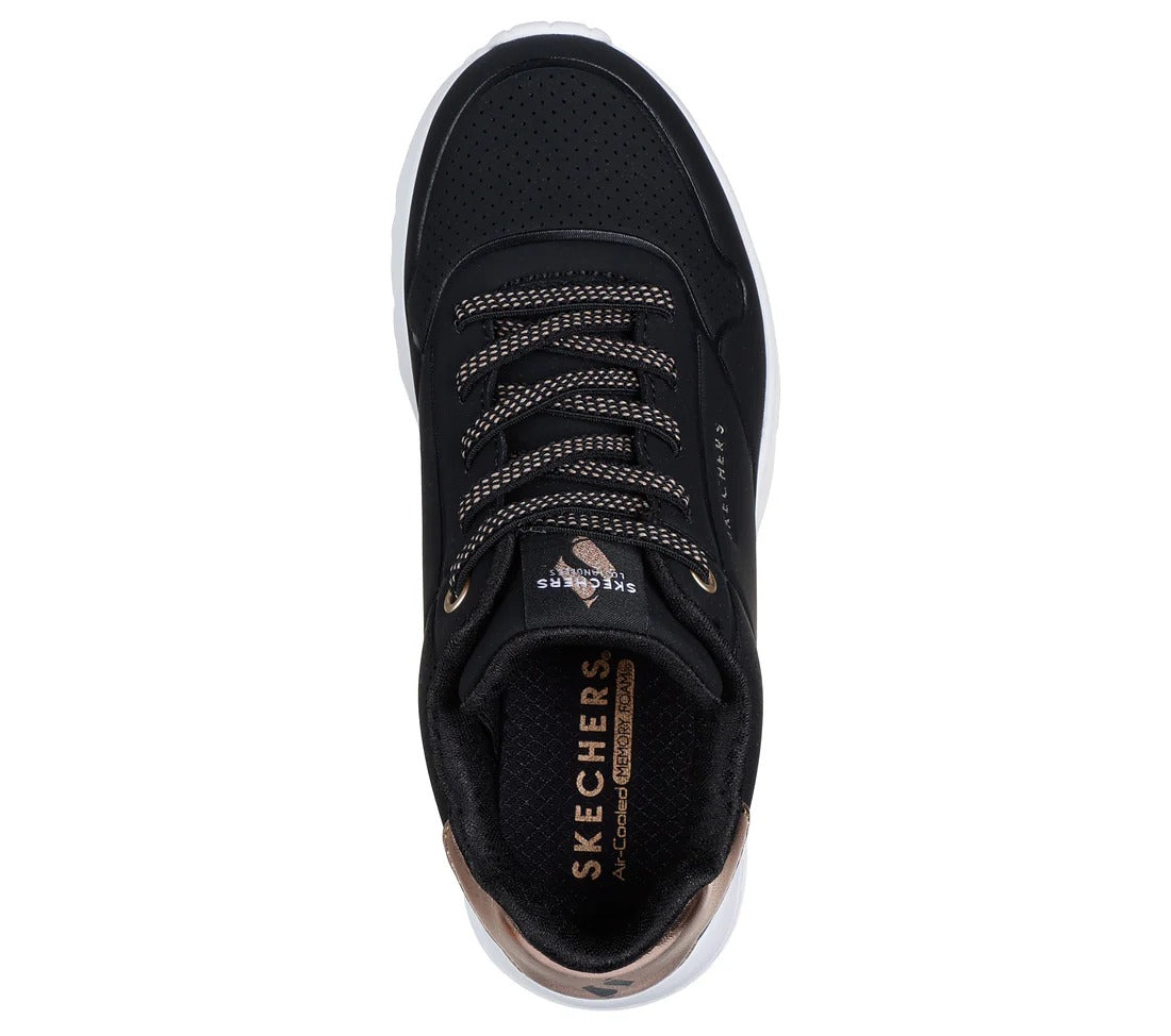 Skechers Uno Lite Metallic Sneakers Bambina Nere