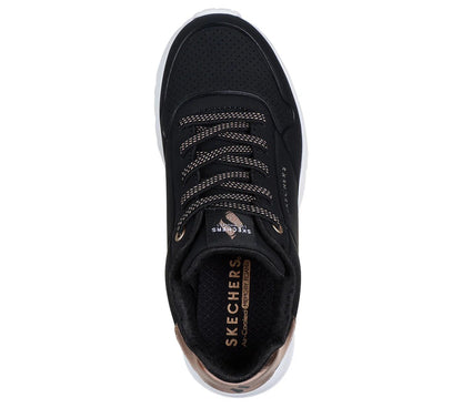 Skechers Uno Lite Metallic Sneakers Bambina Nere