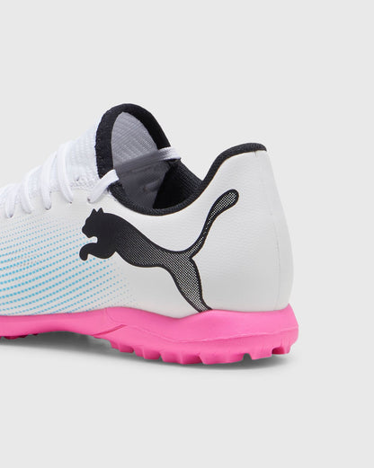 PUMA FUTURE 7 PLAY TT JR WHITE-BLACK-POISON PINK 107737-01