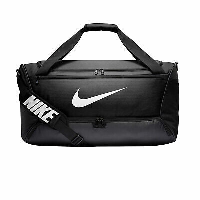 Nike BRASILIA M DUFFLE 9.0 (60L) black/black/white borsone palestra nero/bianco unisex BA5955-010