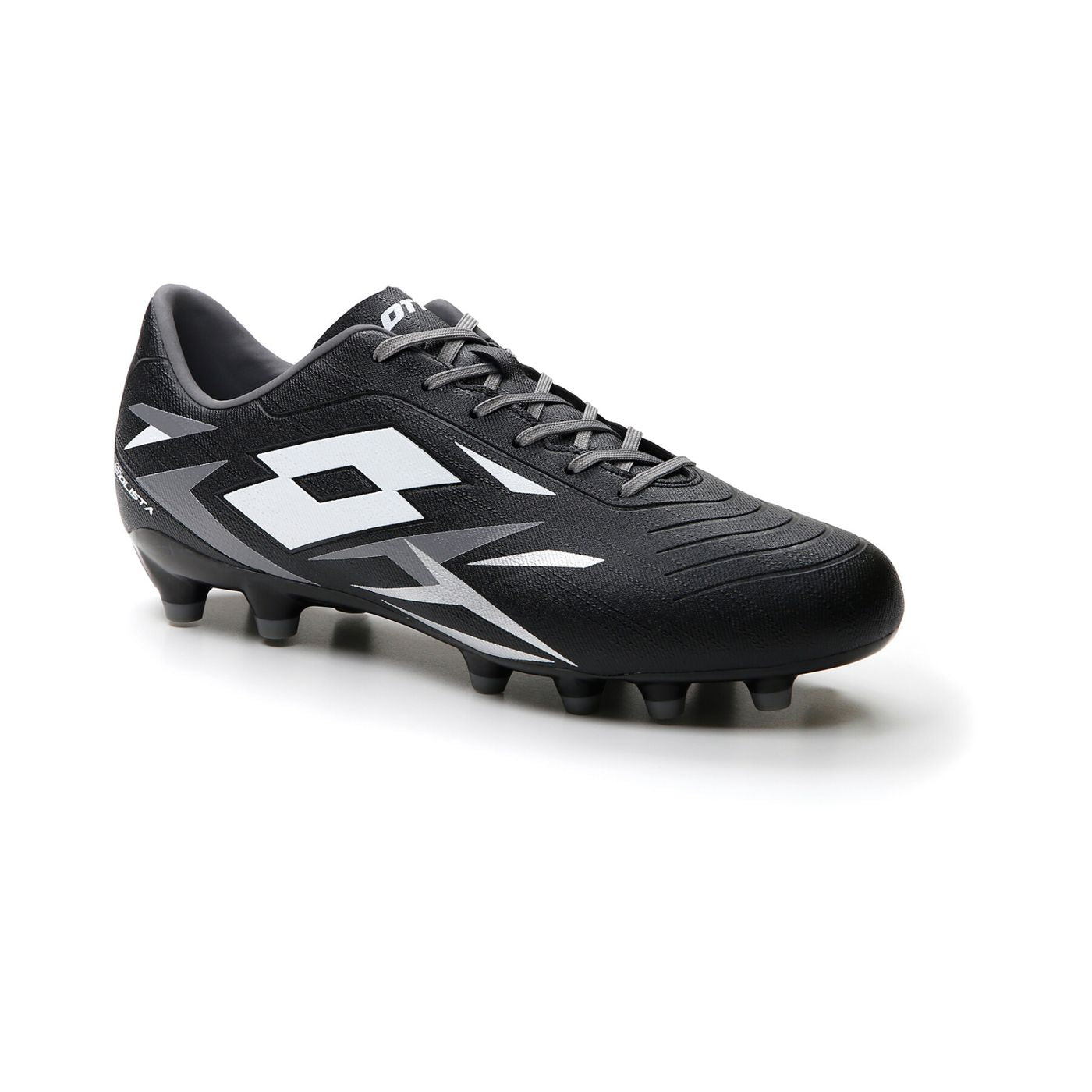 Lotto SOLISTA 700 VI FG all black/all white/frost gray scarpe calcio uomo nero/grigio/bianco 218133-9GK