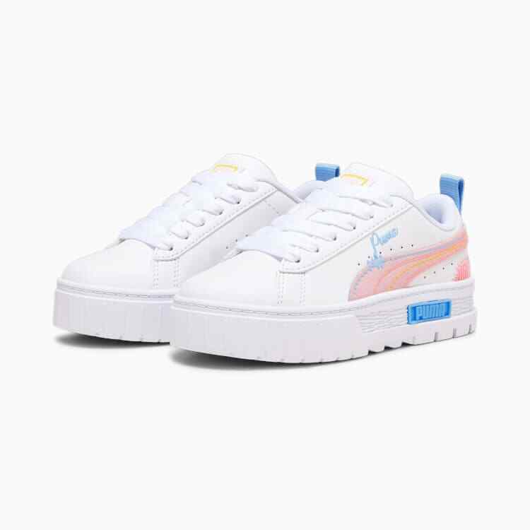 392631-01 Mayze Sweater Wthr Jr White-Blissful Blue-Peach Smoothie