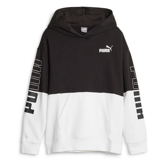 676428-01 PUMA POWER Colorblock Hoodie FL G Black