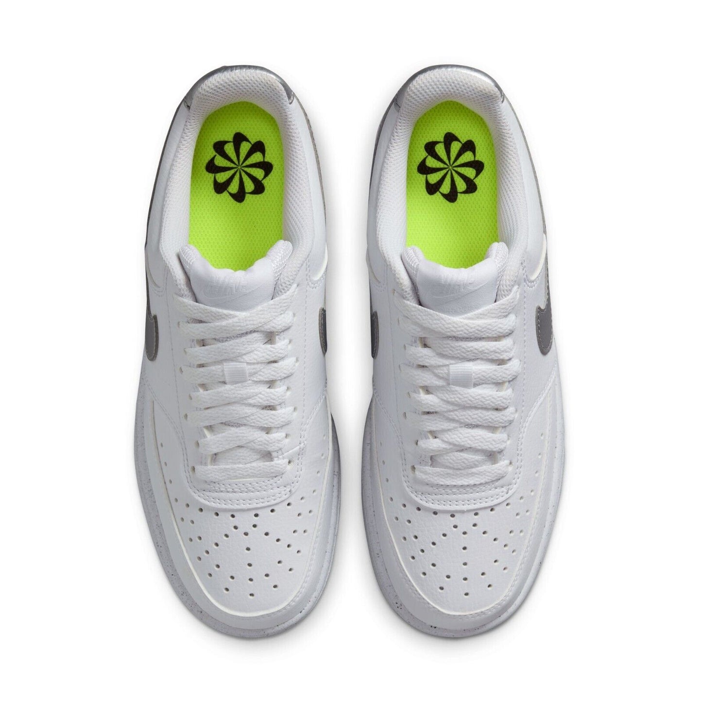 DH3158-108 Nike Court Vision Low Next Nature WHITE/METALLIC SILVER-WHITE