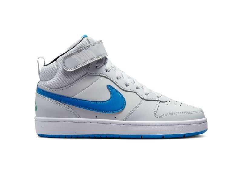 CD7782-012 Nike Court Borough Mid 2 PURE PLATINUM/PHOTO BLUE-WHITE