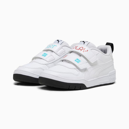 392561-01 Puma Multiflex SL Let's Play V PS White- White-For All Time Red