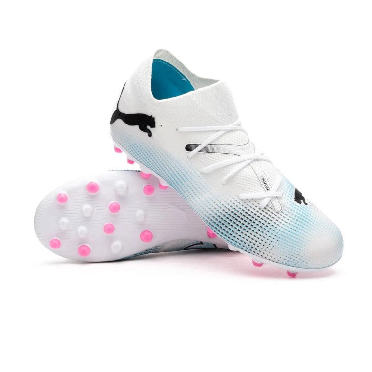 PUMA FUTURE 7 MATCH MG JR WHITE-BLACK-POISON PINK 107730-01