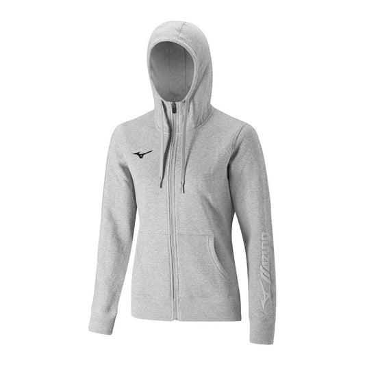 Mizuno SWEAT FULL ZIP HOODIE WOS heather gray 32EC9700C05