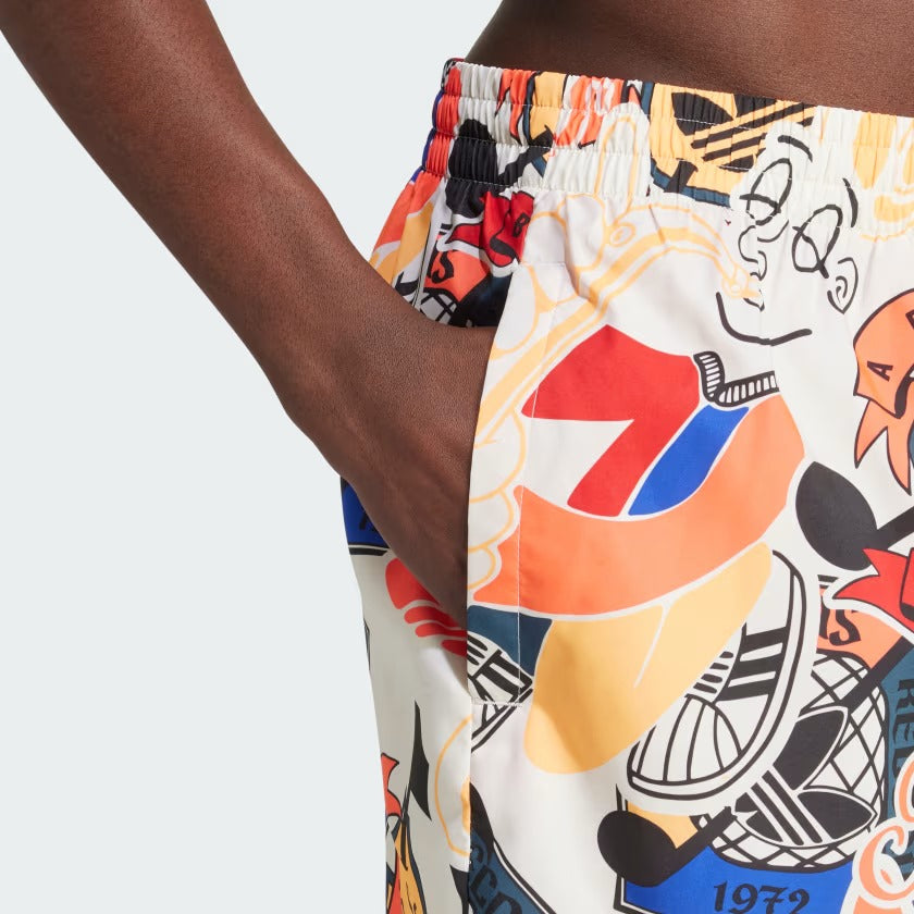 ADIDAS LEISURE SWIMSHR OWHITE/FLAORA IT8636