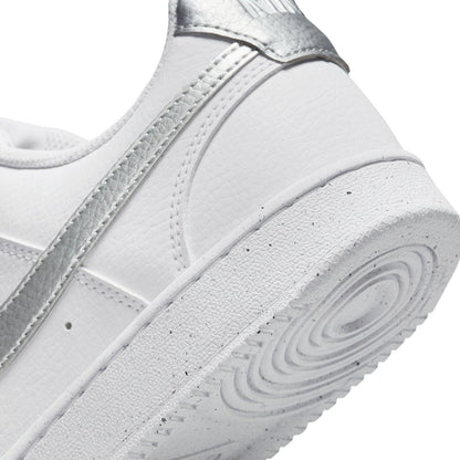 DH3158-108 Nike Court Vision Low Next Nature WHITE/METALLIC SILVER-WHITE