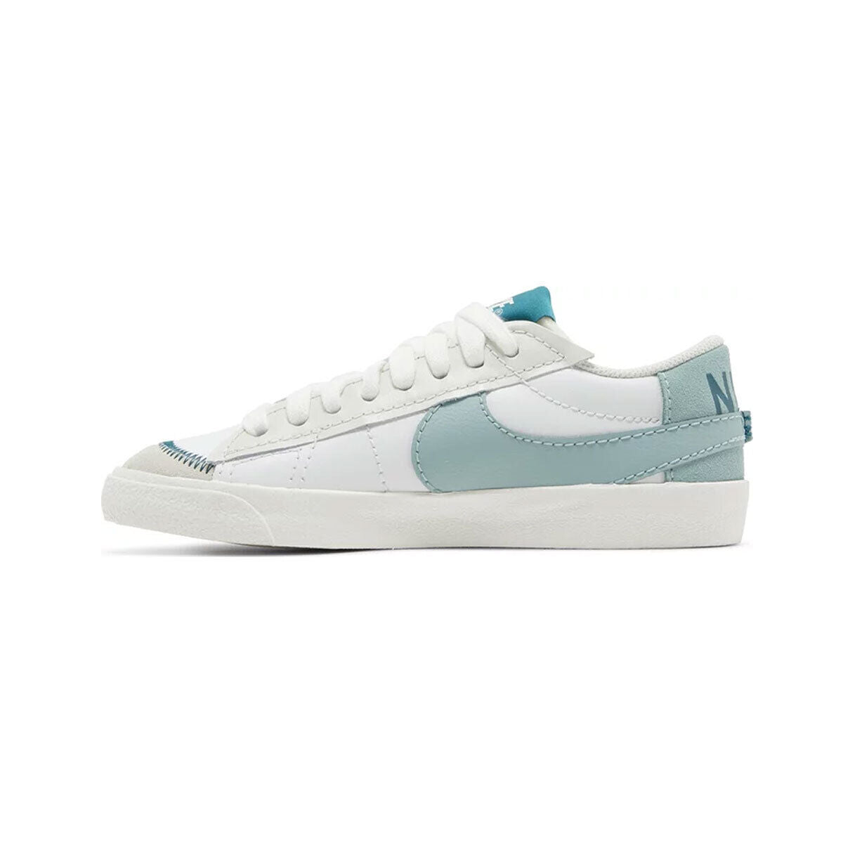DQ1470-106 Nike Blazer Low '77 Jumbo SUMMIT WHITE/GEODE TEAL-SEA GLASS