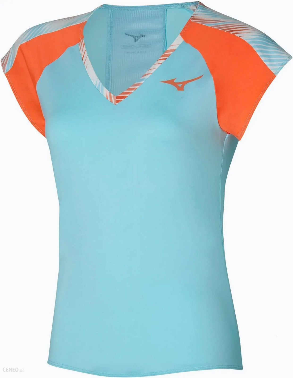 MIZUNO TENNIS PRINTED TEE W TANAGER TURQUOISE 62GAA20127